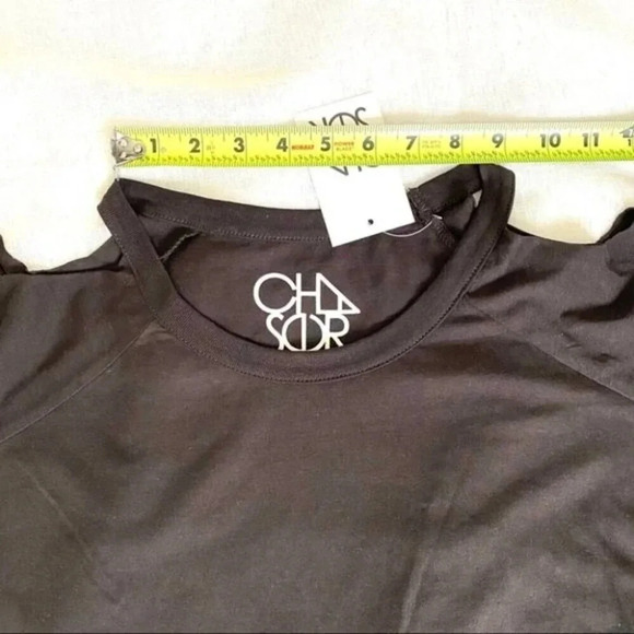 NWT CHASER Cold Shoulder Lightning Shirt - Picture 7 of 13